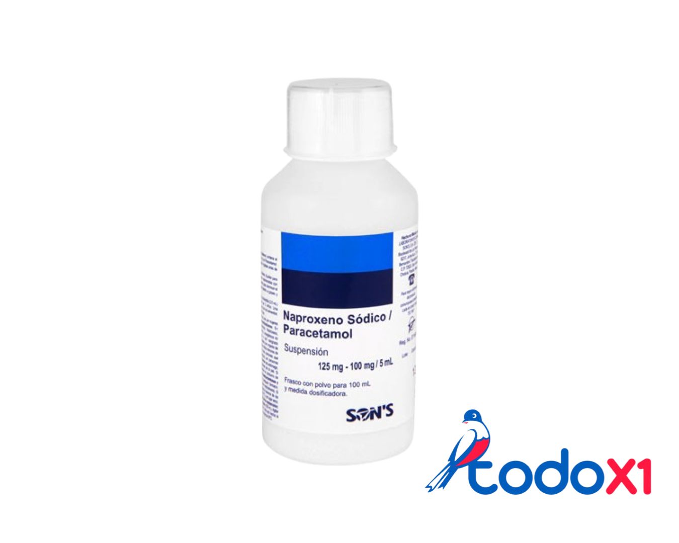 todox1_farmacia132 Naproxeno sódico con paracetamol en suspensión 100ml - Imagen 1