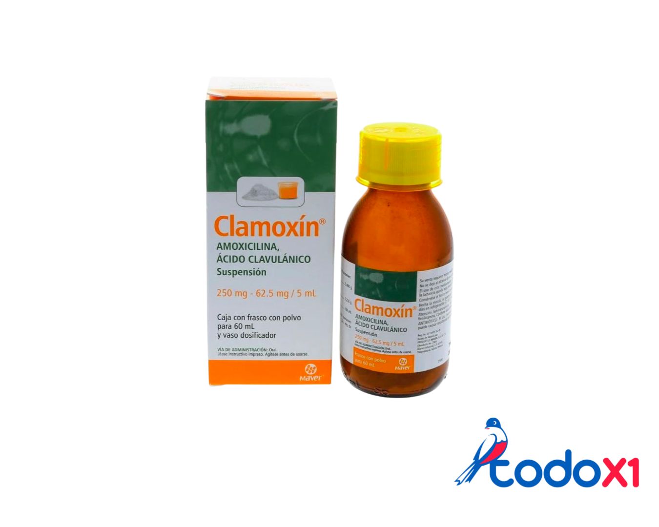 todox1_farmacia14 Amoxicilina + Acido Clavulánico suspensión 50ml - Imagen 1