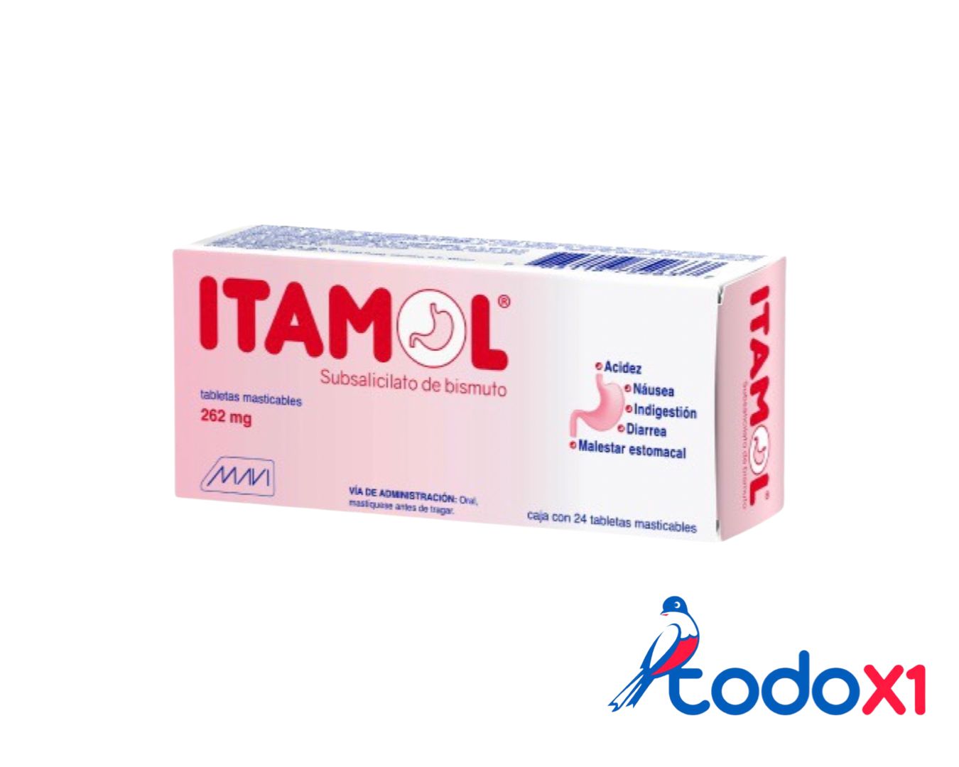 todox1_farmacia151 Itamol 24tableta masticable 262mg - Imagen 1