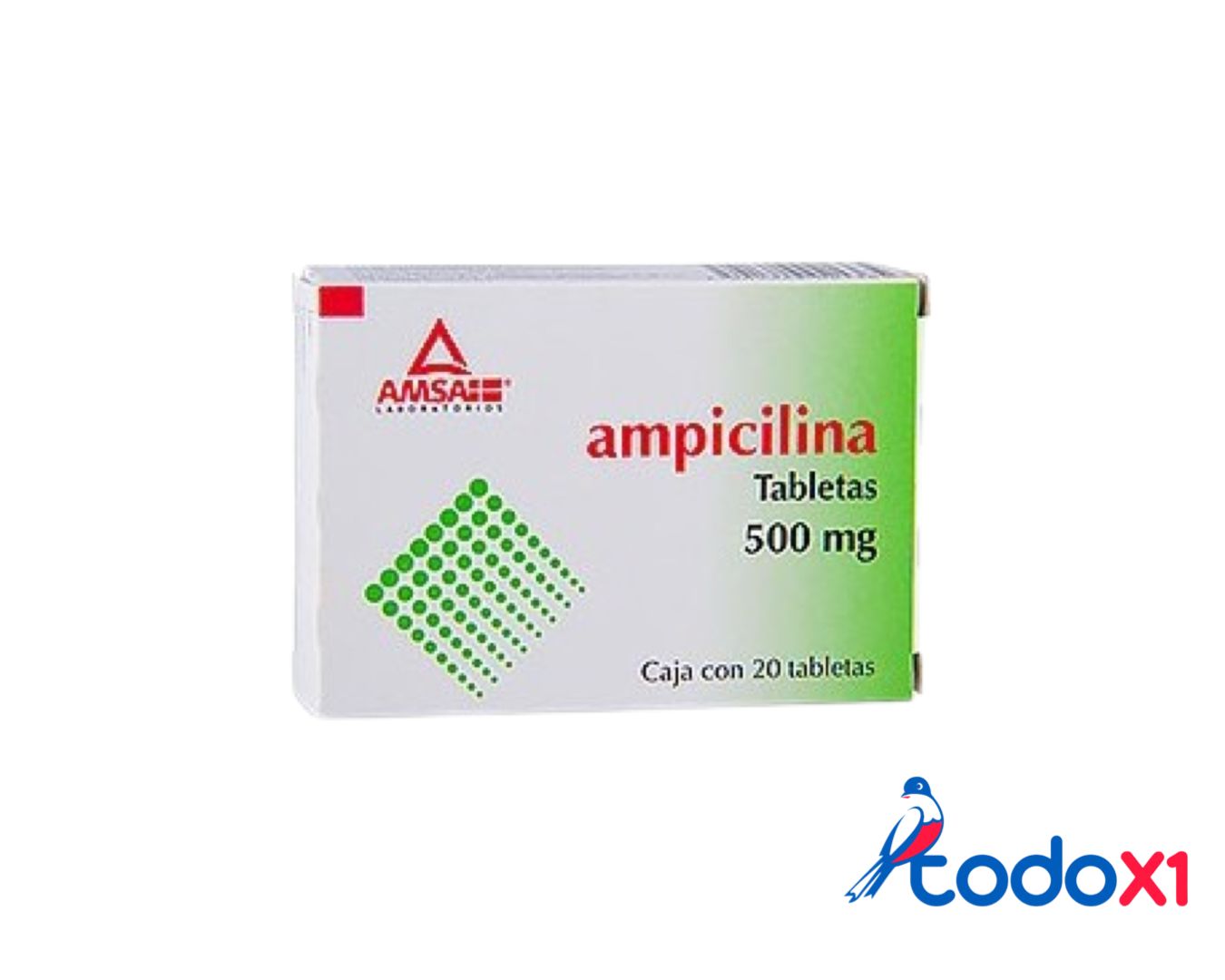 todox1_farmacia92 Ampicilina 20tabletas 500mg - Imagen 1