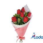 Ramo de 6 rosas rojas