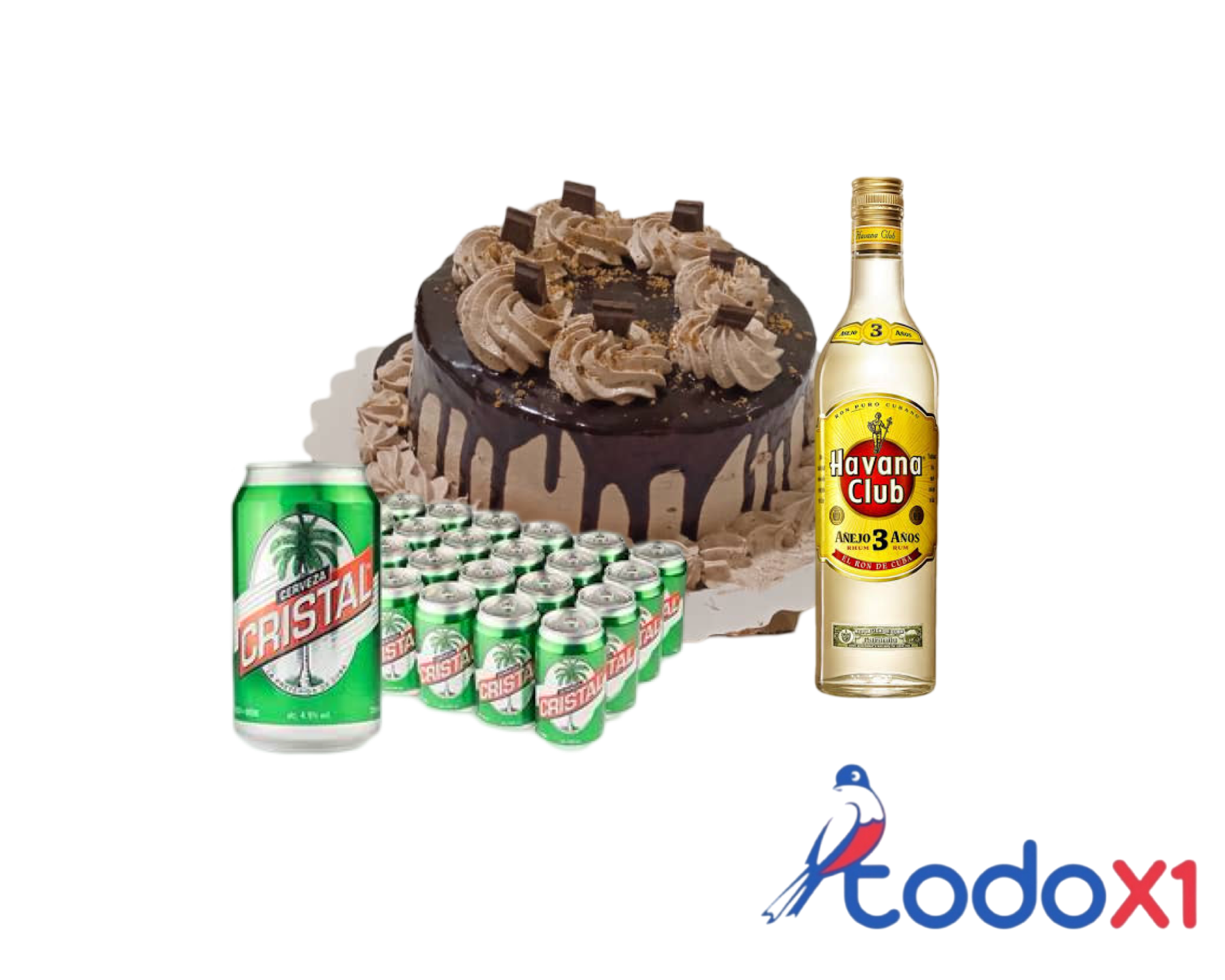 img_0352-2 Cake de merengue + caja de cerveza + botella de havana club 3 años 700ml - Imagen 1
