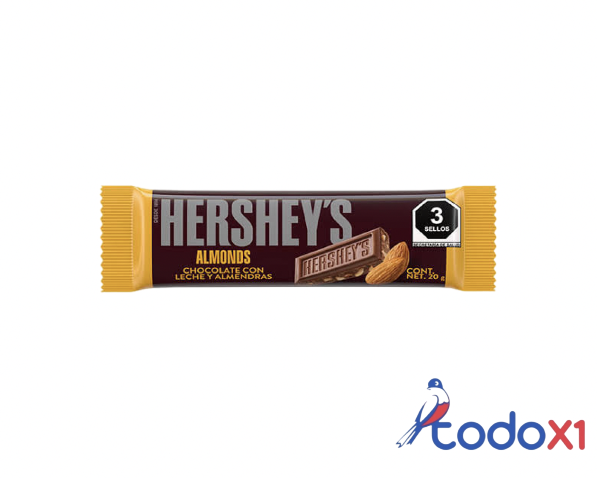 img_1049 Tableta hersheys de chocolate con almendra 27g - Imagen 1