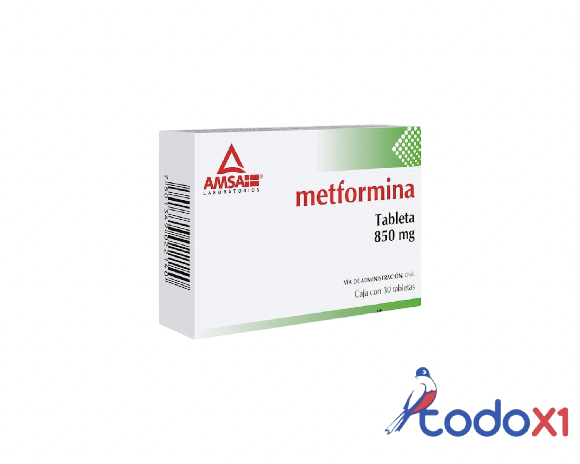 img_1124 Metformina 30tabletas 850mg - Imagen 1