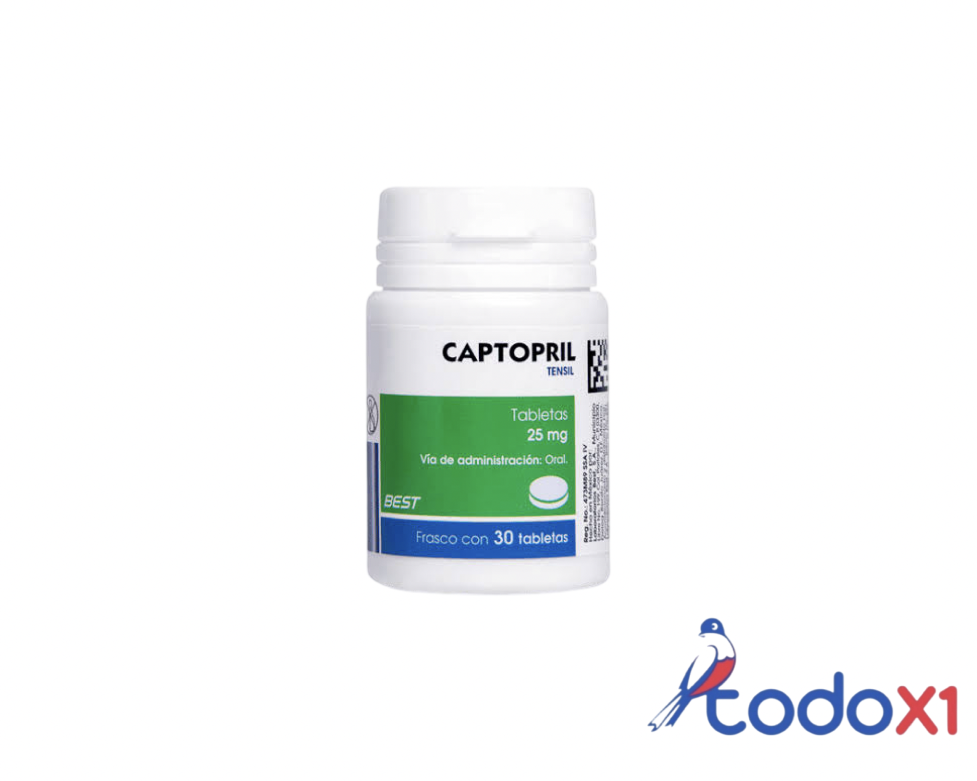 img_1147 Captopril 20tabletas 25mg - Imagen 1