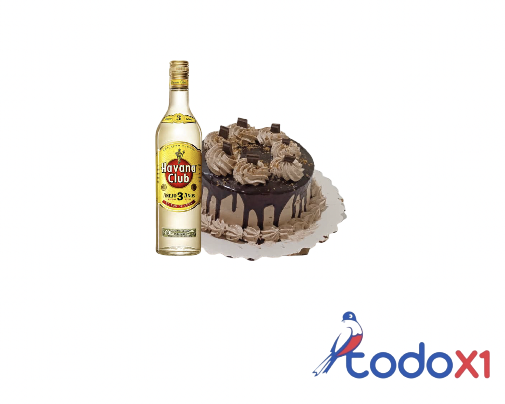 img_1908 Cake de merengue + botella havana club 3años 700ml - Imagen 1