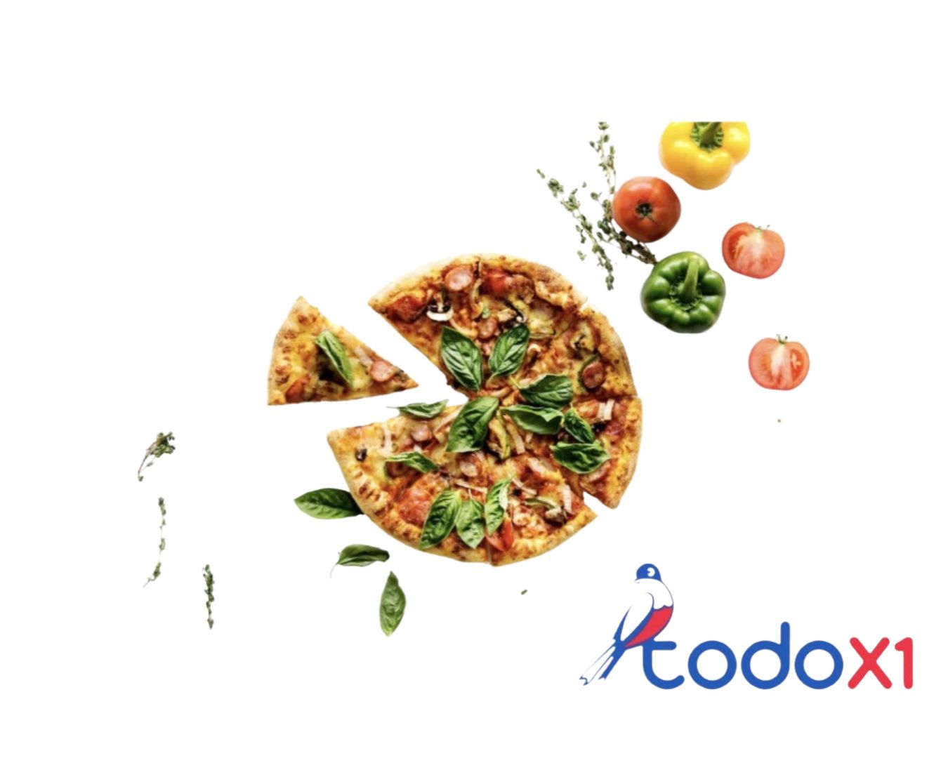 23454 Pizza vegetariana( aceituna ,cebolla y pimiento) - Imagen 1