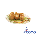 Tostones rellenos de jamón y queso