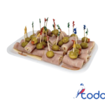 Picadito de jamón ,queso gouda , chorizo y aceituna (10unidades)