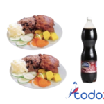 Oferta de 2 uruguayos de cerdo + 1 pomo de refresco de 1.5litros