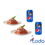 Oferta de 2 espaguetis de jamón y queso + 2 refrescos
