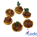 Tostones rellenos de ropa vieja