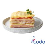 Lasaña de jamón y queso