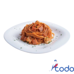 Espaguetis con jamón y queso
