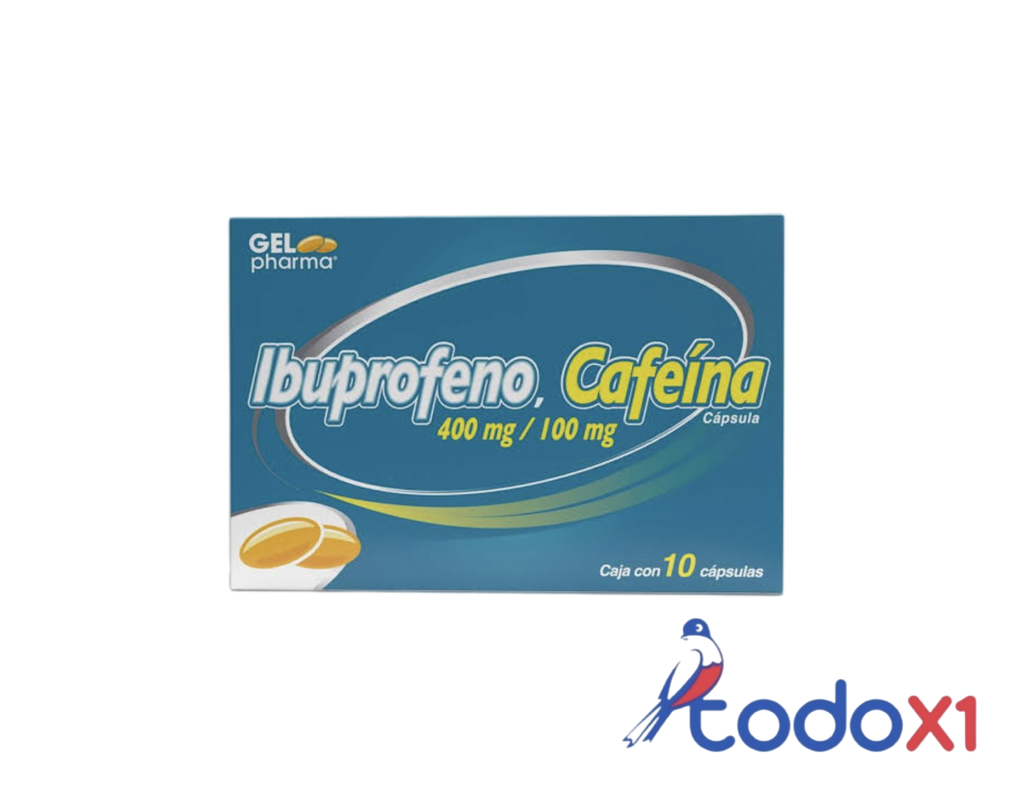 img_8621 Ibuprofeno con cafeína 10capsulas 400mg/100mg - Imagen 1