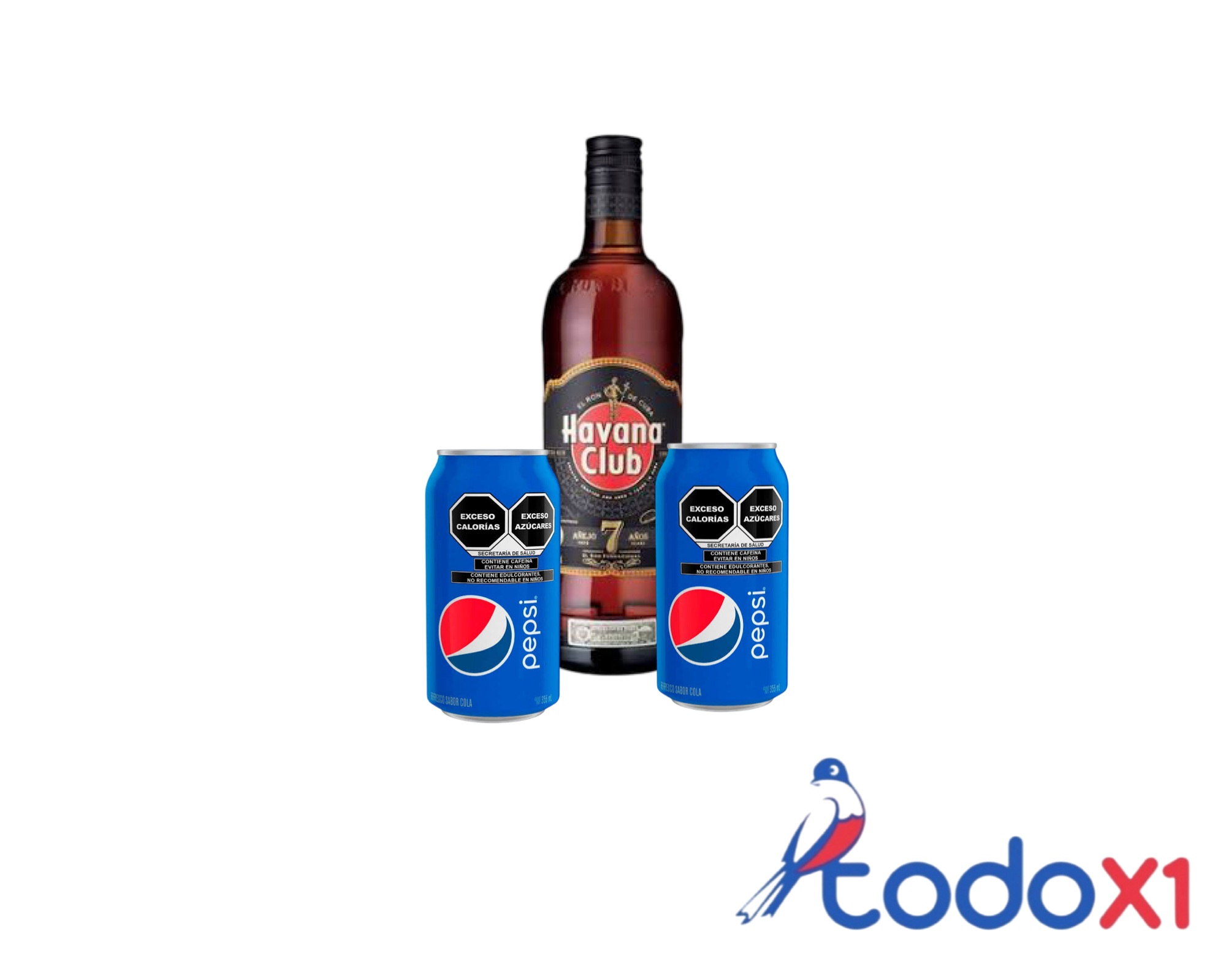 img_0005 Botella de ron havana club 7años 700ml y 2refrescos cola - Imagen 1