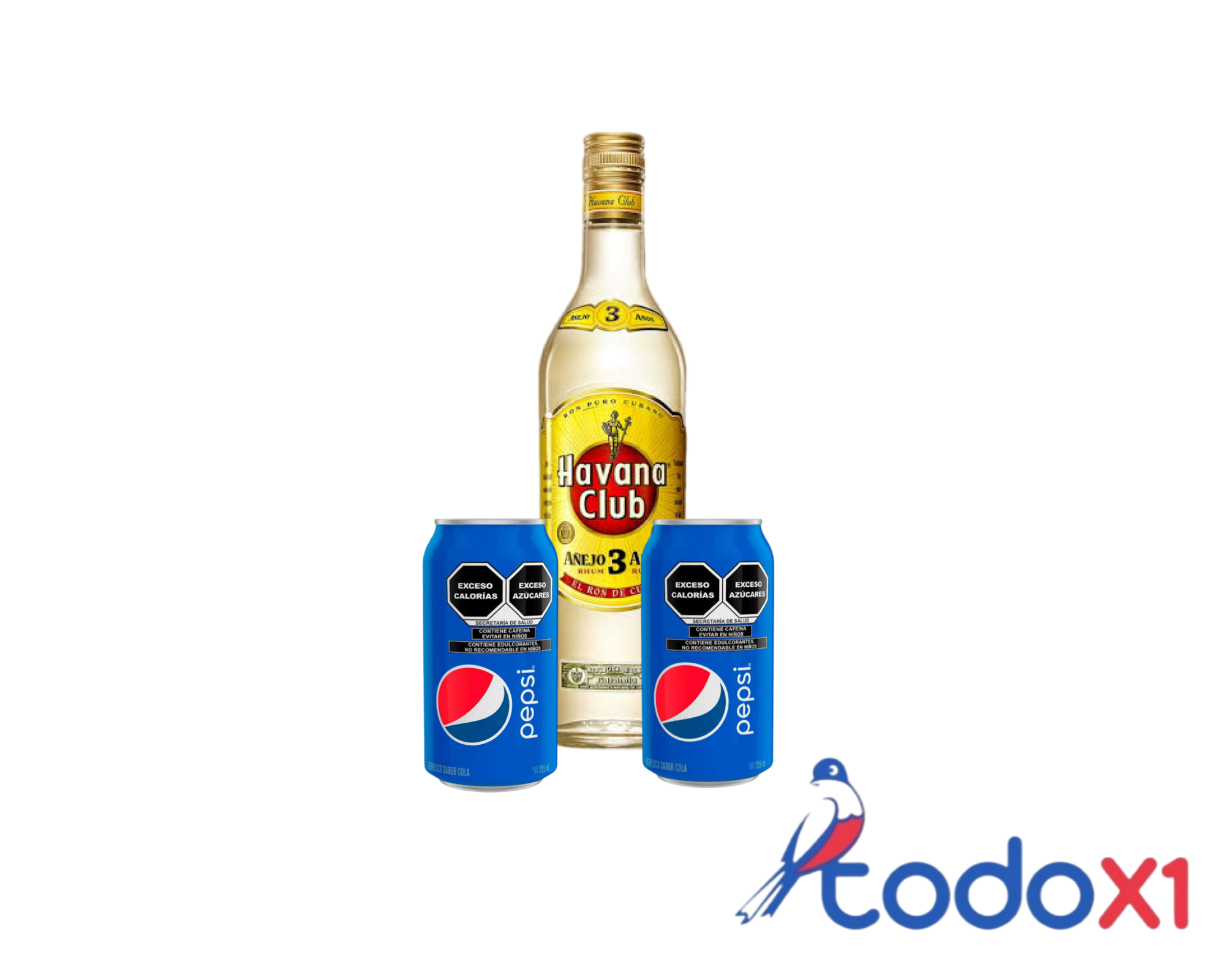 img_0007 Botella de ron havana club 3años 700ml y 2refrescos de cola - Imagen 1