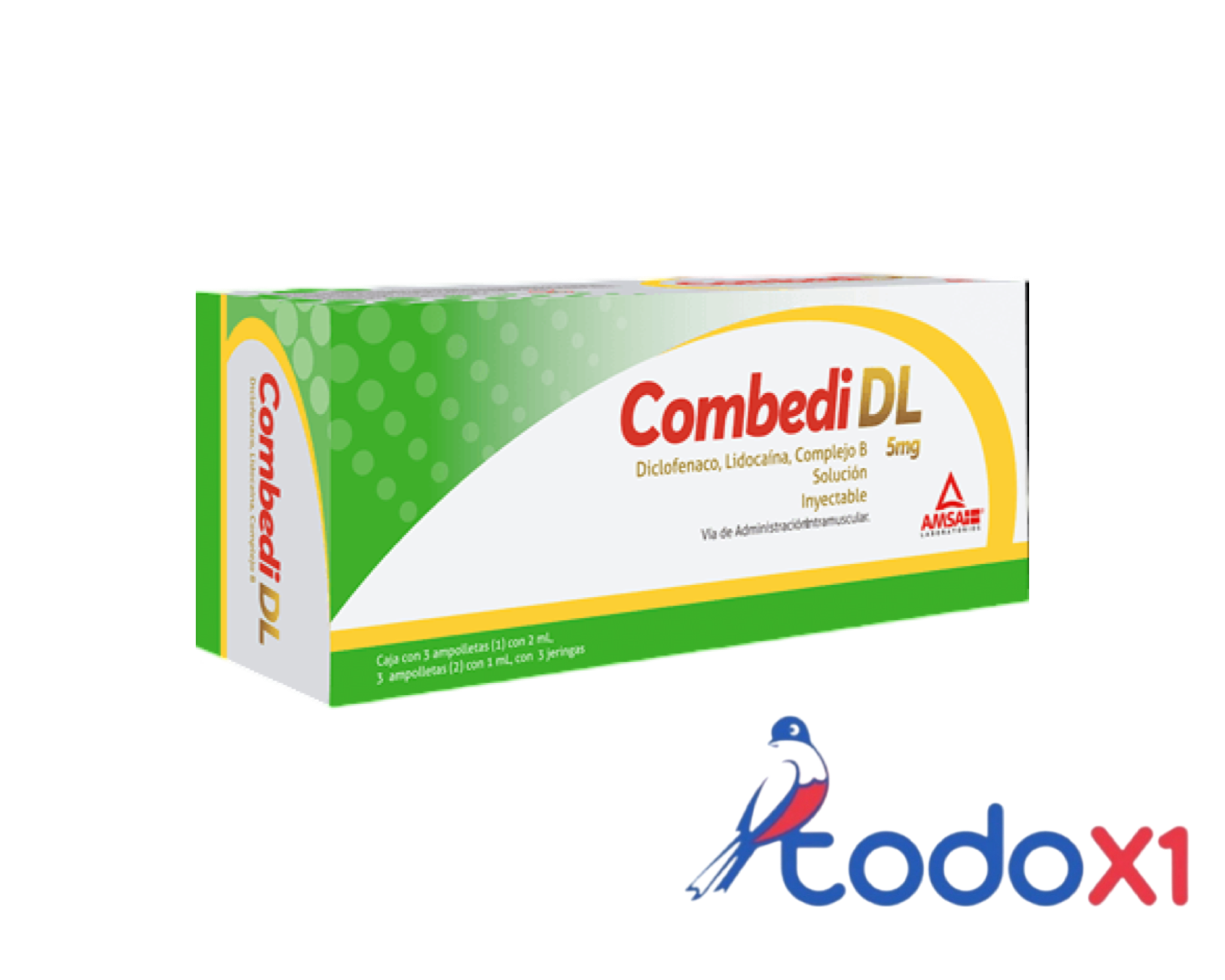 img_8720 Diclofenaco + Vitaminas B12 B6 B1+ Lidocaína 3ampulas - Imagen 1