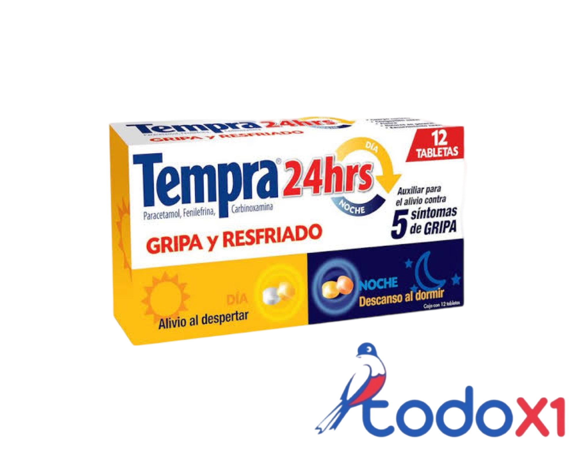img_8939 Tempra amarillo 12tabletas - Imagen 1