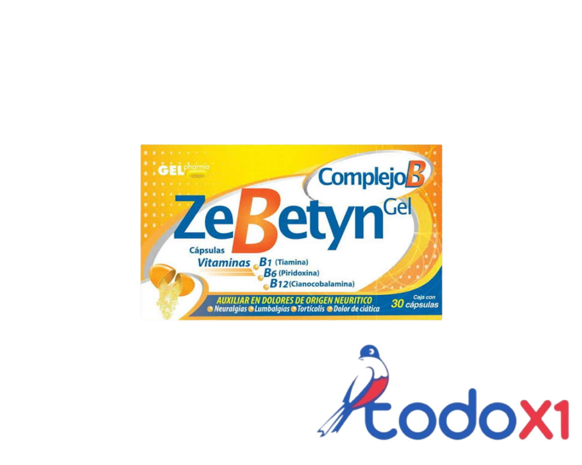 img_8994 Zebentyn complejo B1, B6, B12 30capsula - Imagen 1