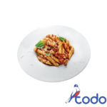 Pasta corta a la boloñesa