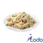 Pasta corta alfredo con pollo