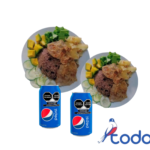 Oferta de 2 bistec de cerdo +2refrescos