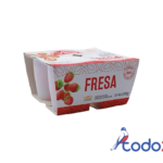 Vasitos de yogurt de fresa 4unidades