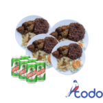 Oferta de 8 masa de cerdo + 8 cervezas + 8 postre