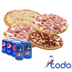 Oferta de 8 pizzas + 8 refresco