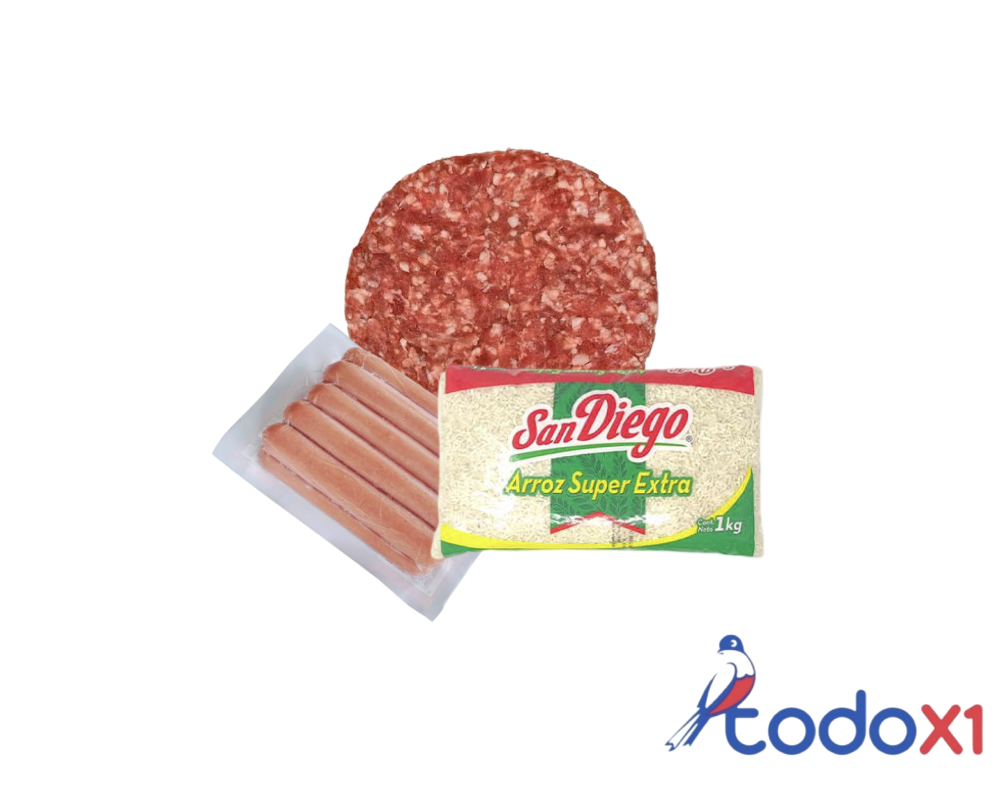 img_0864 Arroz 1kg + Salchichas 500g + Hamburguesas de res 3unidades - Imagen 1
